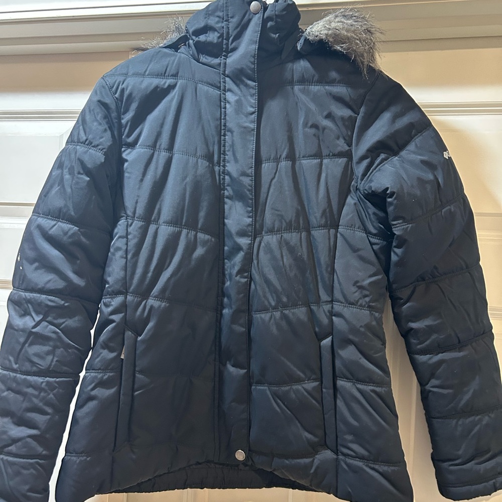 Columbia black Puffer Jacket with Fur Hood
